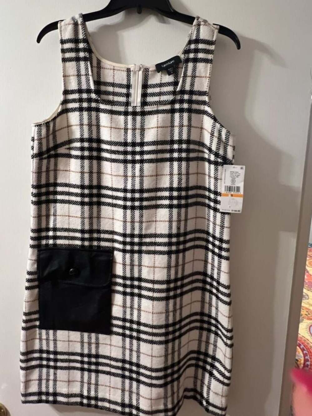 Karen Kane Royal Chill Plaid Shift Dress Size S